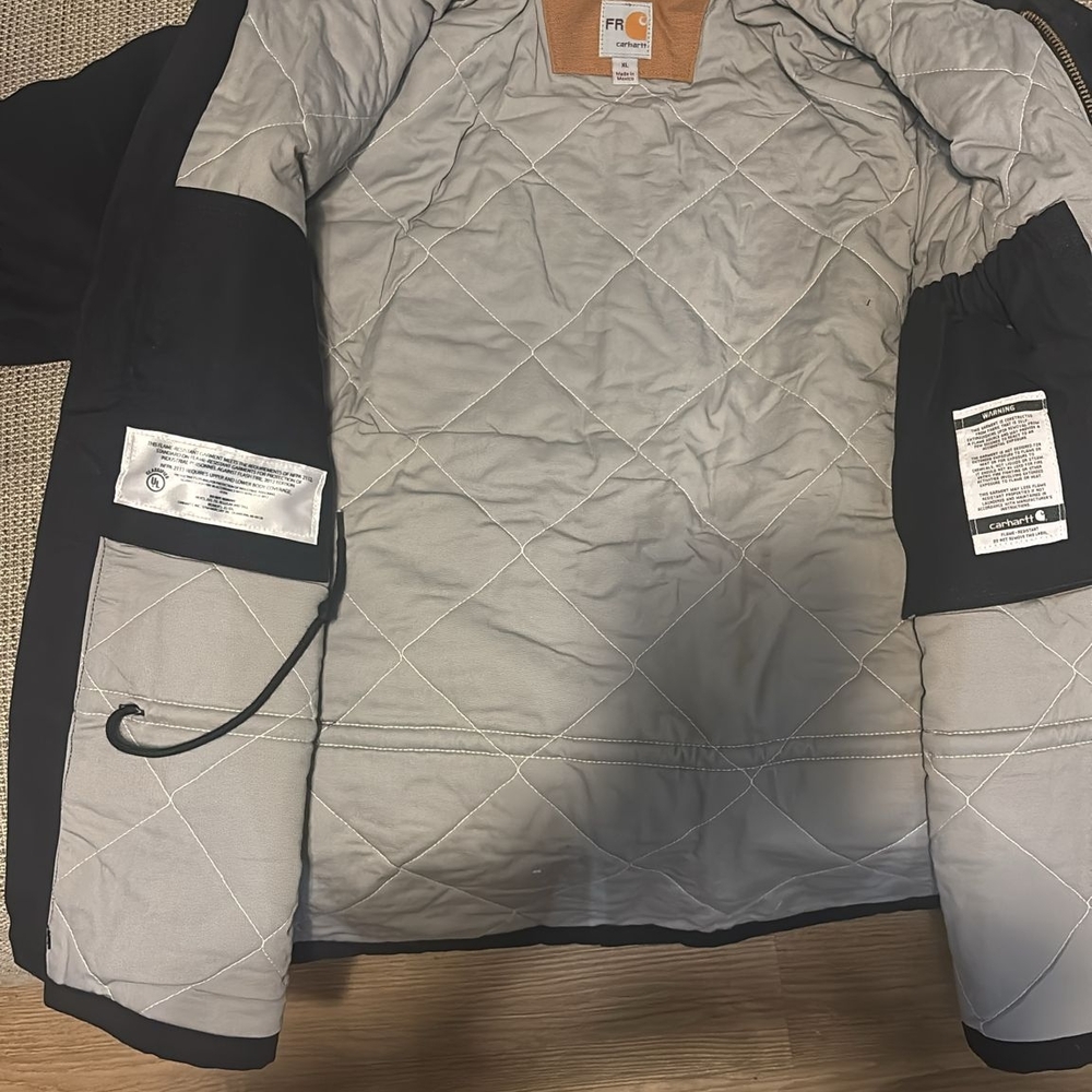 Fr Carhartt Black and Tan Quilted Jacket